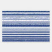 Feuille De Papier Cadeau Happy Hanoukka Blue Winter (Devant 3)