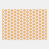 Feuille De Papier Cadeau HAPPY HANOUKKA fleurie couronne juive Jour férié (Devant 2)