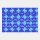Feuille De Papier Cadeau Happy Hanoukka Star Circle (Devant 2)