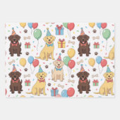Feuille De Papier Cadeau Happy Labrador Retriever Birthday (Devant 2)