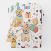 Feuille De Papier Cadeau Happy Labrador Retriever Birthday (En situation)