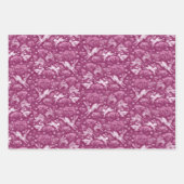 Feuille De Papier Cadeau Hares lapins de champ de neige lapin Motif Noël (Devant)