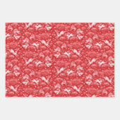 Feuille De Papier Cadeau Hares lapins lapins lapins Motif Noël (Devant)