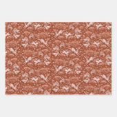 Feuille De Papier Cadeau Hares lapins lapins lapins Motifs nuances de terre (Devant 2)