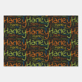 Feuille De Papier Cadeau Harley (Devant 3)