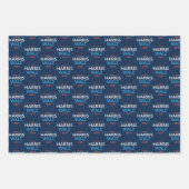 Feuille De Papier Cadeau Harris Walz 2024 pour le président (Devant)