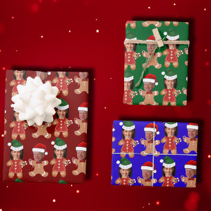 Feuille De Papier Cadeau Harris Walz Face Pain d'épices Cadeau de Noël