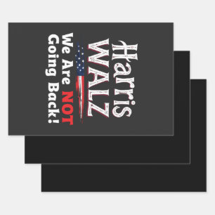 Feuille De Papier Cadeau Harris Walz Nous ne reviendrons pas aux élections