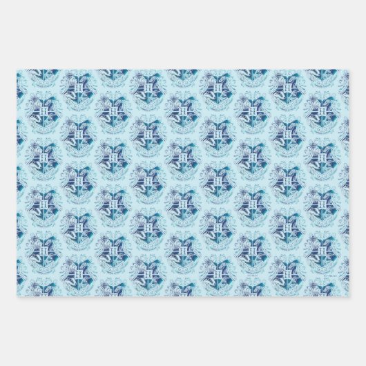 Feuille De Papier Cadeau Harry Potter | Aguamenti HOGWARTS™ Crest (Devant 2)