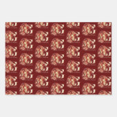 Feuille De Papier Cadeau Harry Potter | Aquarelle Lion GRYFFINDOR™ (Devant 2)