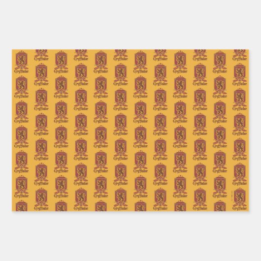 Feuille De Papier Cadeau Harry Potter | Badge Gryffindor QUIDDITCH™ (Devant 2)