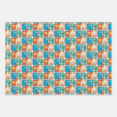 FEUILLE DE PAPIER CADEAU HARRY POTTER™ | CARTOON HOGWARTS™ MAISONS (Devant)