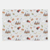 Feuille De Papier Cadeau Harry Potter Cartoon Hogwarts Pattern (Devant 3)