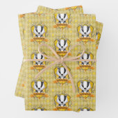 Feuille De Papier Cadeau Harry Potter | Charme HUFFLEPUFF™ Crest (En situation)