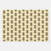 Feuille De Papier Cadeau Harry Potter | Cimier de Hufflepuff avec Badger (Devant 3)