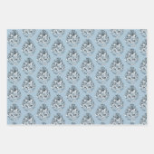 Feuille De Papier Cadeau Harry Potter | Cimier de Poudlard - Bleu (Devant 2)