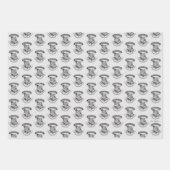 Feuille De Papier Cadeau Harry Potter | Cimier de Poudlard rétro (Devant 3)