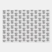 Feuille De Papier Cadeau Harry Potter | Cimier de Poudlard rétro (Devant 2)