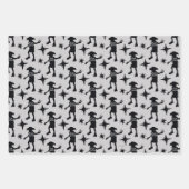 Feuille De Papier Cadeau Harry Potter | "Free Dobby" Silhouette Typographie (Devant 3)