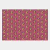 Feuille De Papier Cadeau Harry Potter | Gryffindor Crest Gold et Rouge (Devant 2)