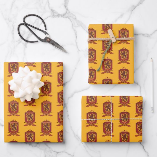 Feuille De Papier Cadeau Harry Potter | Gryffindor QUIDDITCH™ Crest (Recto)