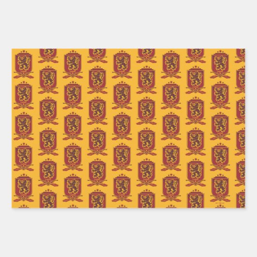 Feuille De Papier Cadeau Harry Potter | Gryffindor QUIDDITCH™ Crest (Devant 2)