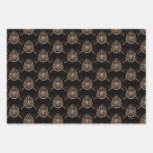 Feuille De Papier Cadeau Harry Potter | Hogwarts Crossed Wands Crest (Devant 2)