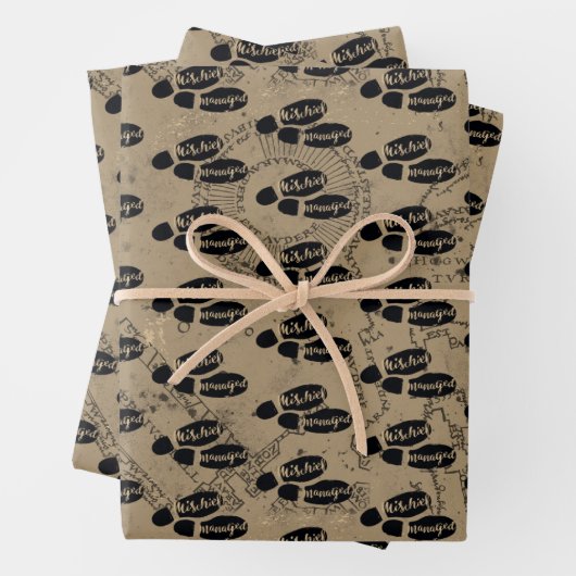 Feuille De Papier Cadeau Harry Potter | MISCHIEF MANAGED™ Mappage Empreinte (En situation)