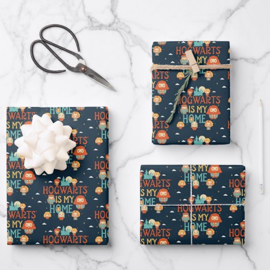 FEUILLE DE PAPIER CADEAU HARRY POTTER™ | POUR MOI, HOGWARTS™ EST MA MAISON (Recto)