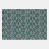 Feuille De Papier Cadeau Harry Potter | Retro Mighty Slytherin Crest (Devant 2)
