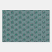 Feuille De Papier Cadeau Harry Potter | Slytherin Crest Green (Devant 2)