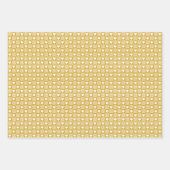 Feuille De Papier Cadeau Harvest Gold Gingham Heart Patch Plaid (Devant 3)