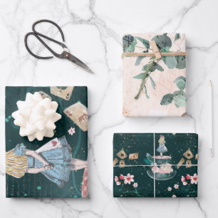 Feuille De Papier Cadeau Hatter Alice Au Pays Des Merveilles Collage Découp