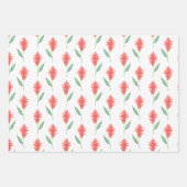 Feuille De Papier Cadeau Hawaii Print fleur de gingembre rouge (Devant 2)