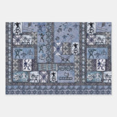 Feuille De Papier Cadeau Hawaiian Paddleman Petroglyph Tapa (Devant 2)