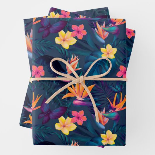 Feuille De Papier Cadeau Hawaiin Sunset Glow : Oiseau du Paradis (En situation)