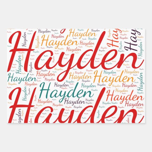 Feuille De Papier Cadeau Hayden (Devant)