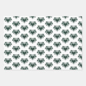 Feuille De Papier Cadeau Heart Shamrock Plaid Blue Green Tartan Clover (Devant 3)