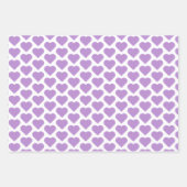 Feuille De Papier Cadeau Heart Shape Plaid Pink Purple (Devant 2)