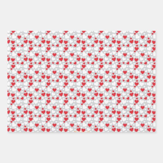 Feuille De Papier Cadeau Hearts Pattern custom backgrounds Wrapping Paper (Devant)