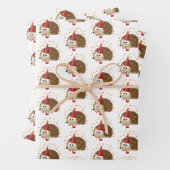 Feuille De Papier Cadeau Hedgehog (En situation)