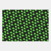 Feuille De Papier Cadeau Hélicoptère vert mignon (Devant 2)