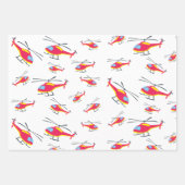 Feuille De Papier Cadeau Hélicoptère volant mignon (Devant 3)