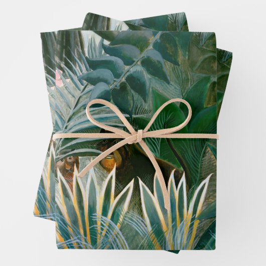 Feuille De Papier Cadeau Henri Rousseau - La jungle équatoriale (En situation)