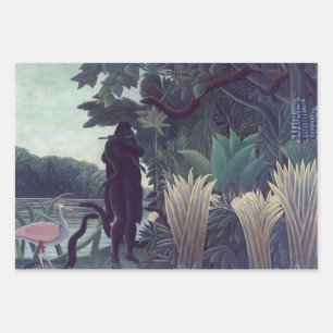 Feuille De Papier Cadeau Henri Rousseau - Le Charmeur Des Serpents