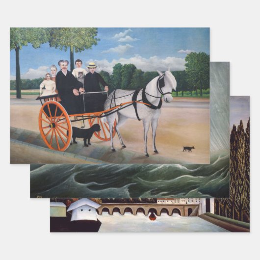 Feuille De Papier Cadeau Henri Rousseau - Sélection de chefs-d'oeuvre (Lot)