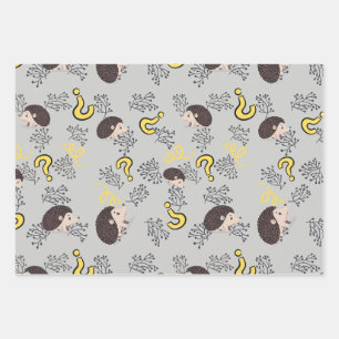 Feuille De Papier Cadeau hérisson