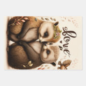 Feuille De Papier Cadeau hérisson amoureux (Devant 2)