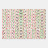 Feuille De Papier Cadeau Hérisson floral mignon (Devant 3)