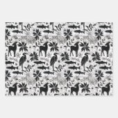 Feuille De Papier Cadeau Héron de vacances et cerf (Devant 3)